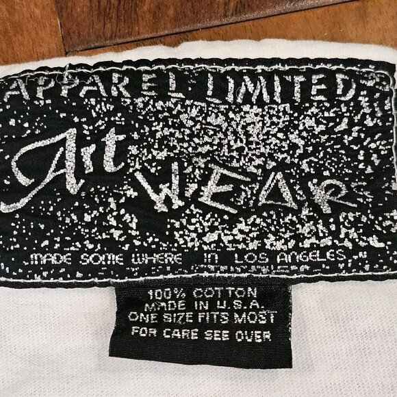 Vintage 80s 90s Streetwear Outfit Artwear Tunic Baggy Tshirt Checkered Set S/M/L - Picture 11 of 13